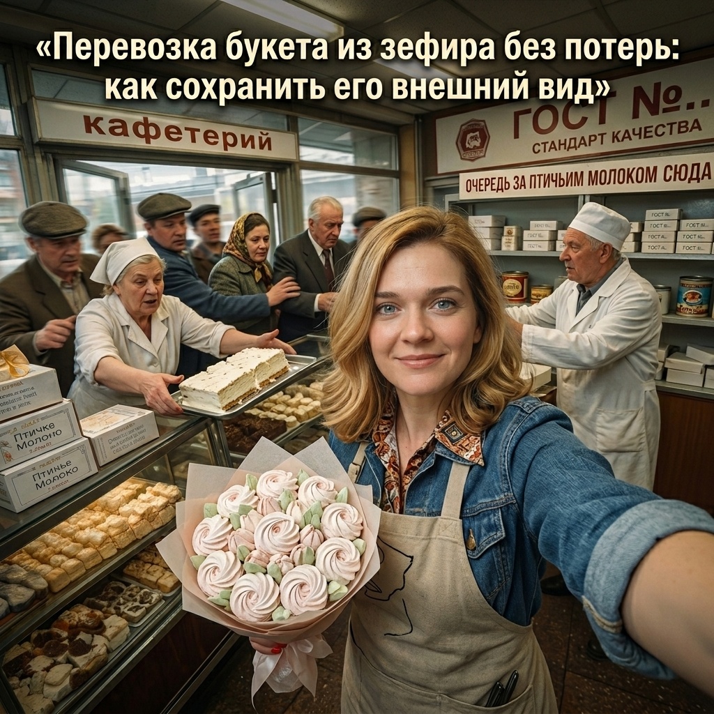    Как правильно закрепить и перевезти зефирный букет без повреждений admin