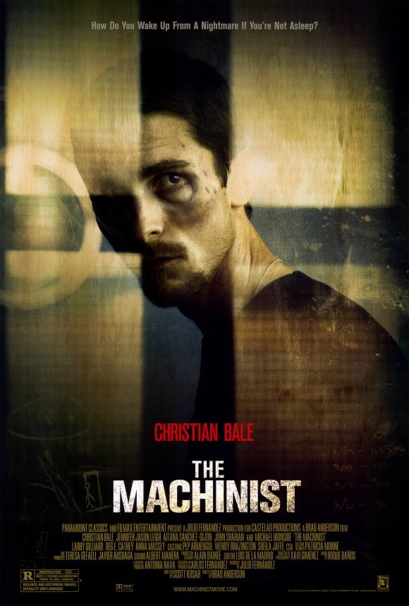 постер к фильму “Машинист” (2004, The Machinist), режиссер Брэд Андерсон | источник фото  imdb