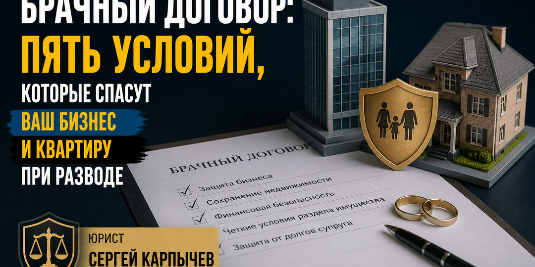 БРАЧНЫЙ ДОГОВОР: 5 УСЛОВИЙ, КОТОРЫЕ СПАСУТ ВАШ БИЗНЕС И КВАРТИРУ ПРИ РАЗВОДЕ