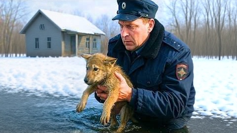 Полицейский Андрей спас тонущего щенка из холодной воды. А этот щенок изменил его судьбу навсегда
