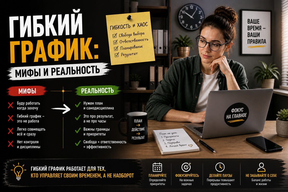 Гибкий график: мифы и реальность