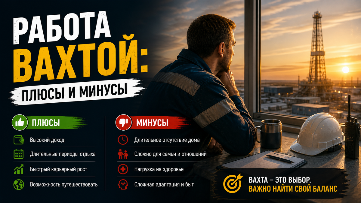 Работа вахтой: плюсы и минусы