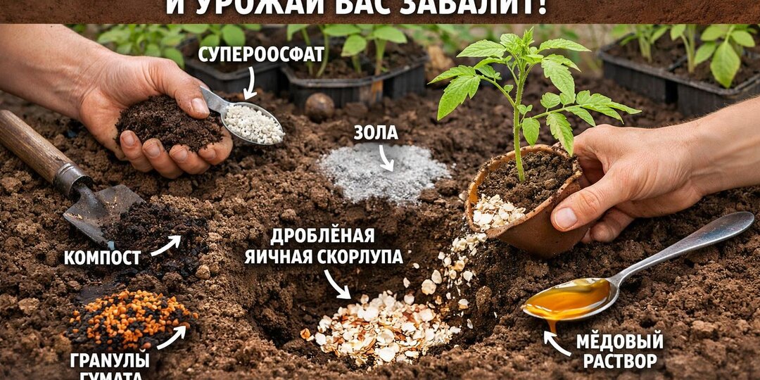 Сделайте это при ВЫСАДКЕ РАССАДЫ и урожай вас ЗАВАЛИТ! Что я кладу в лунку - мой фирменный рецепт