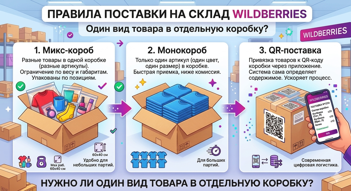 Правила поставки на склад Вайлдберриес