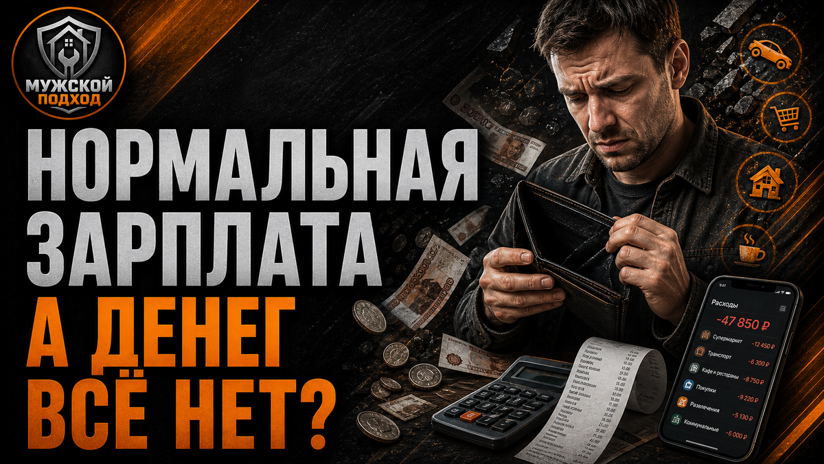 Почему мужчина с нормальной зарплатой всё равно без денег