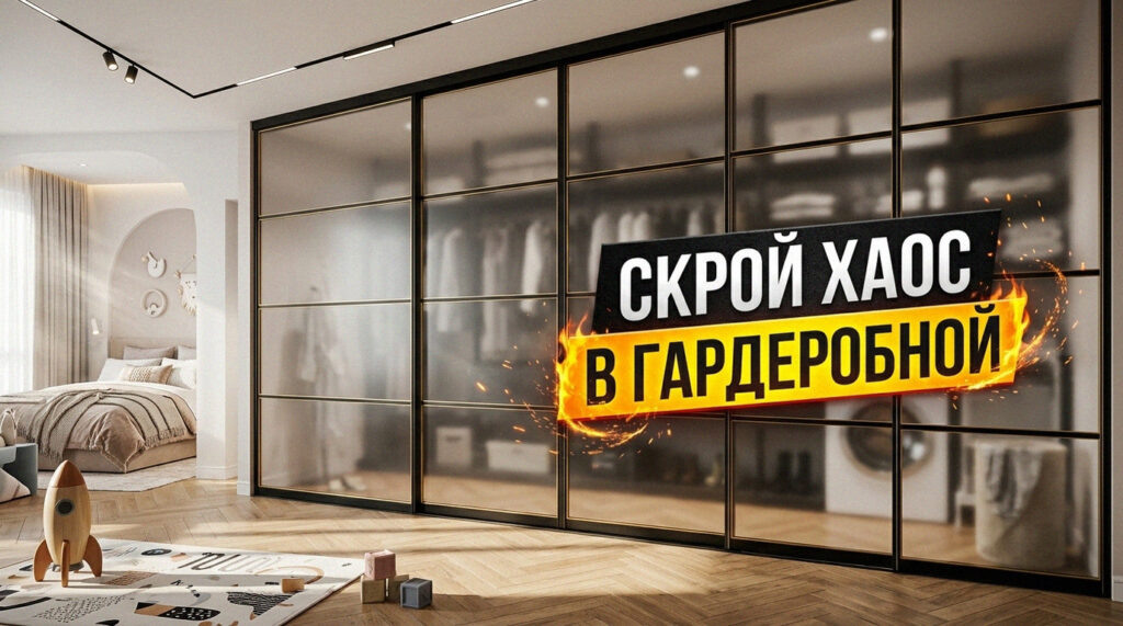   Пример рационального объединения зоны хранения одежды, домашней прачечной и хозяйственной кладовой. GarderobSystem