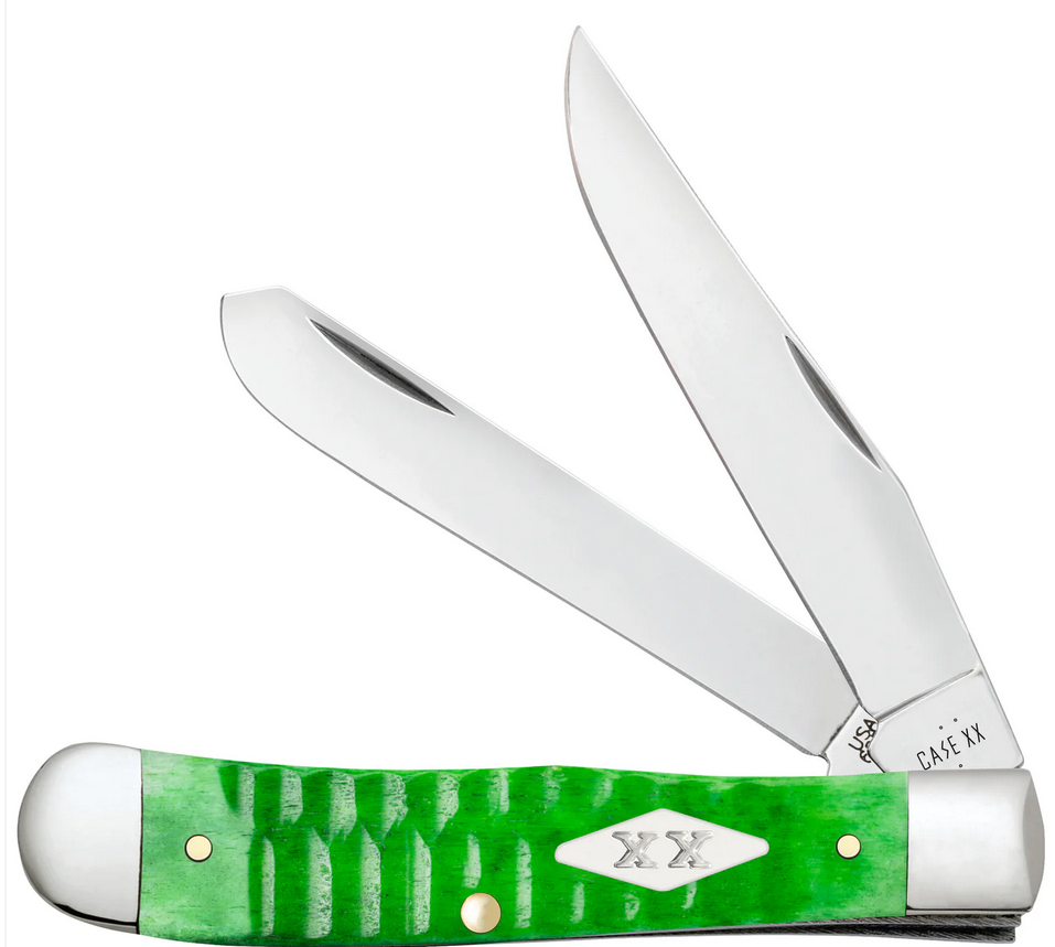 Нож Gator Jigged Bright Green Bone Trapper