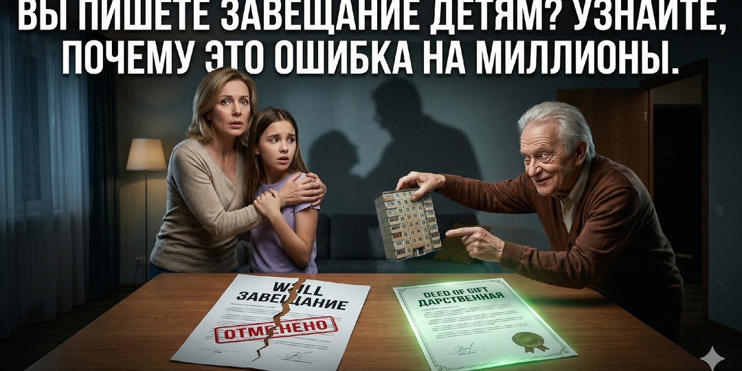 Передача квартиры детям: почему дарственная выгоднее завещания