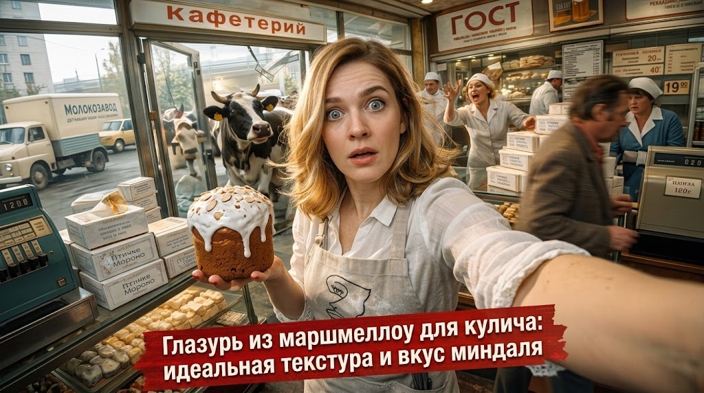    Идеальная текстура глазури из маршмеллоу с миндальным вкусом admin