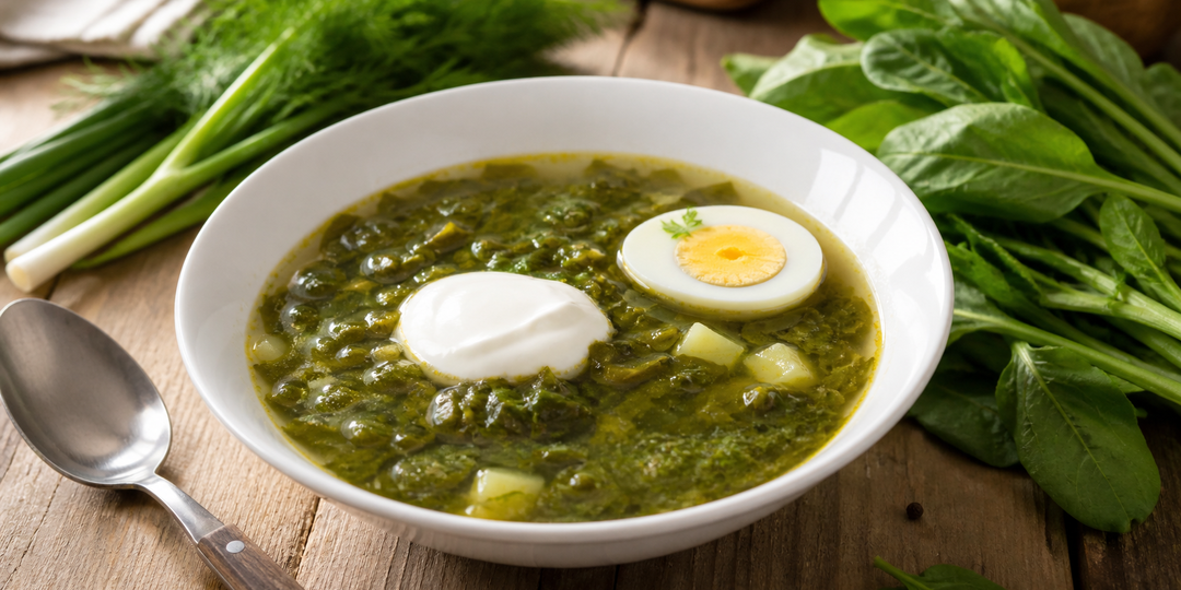 Зелёный борщ со щавелем — четыре рецепта, которые я сам варю
