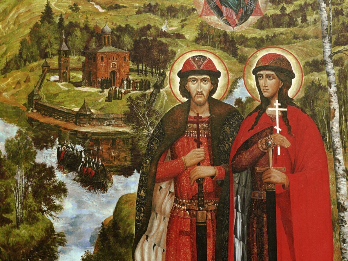    Фрагмент иконы "Святые Борис и Глеб" | © РИА Новости
