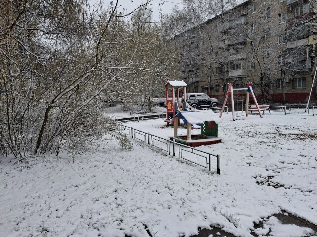 Снег. Апрель 2026 год.