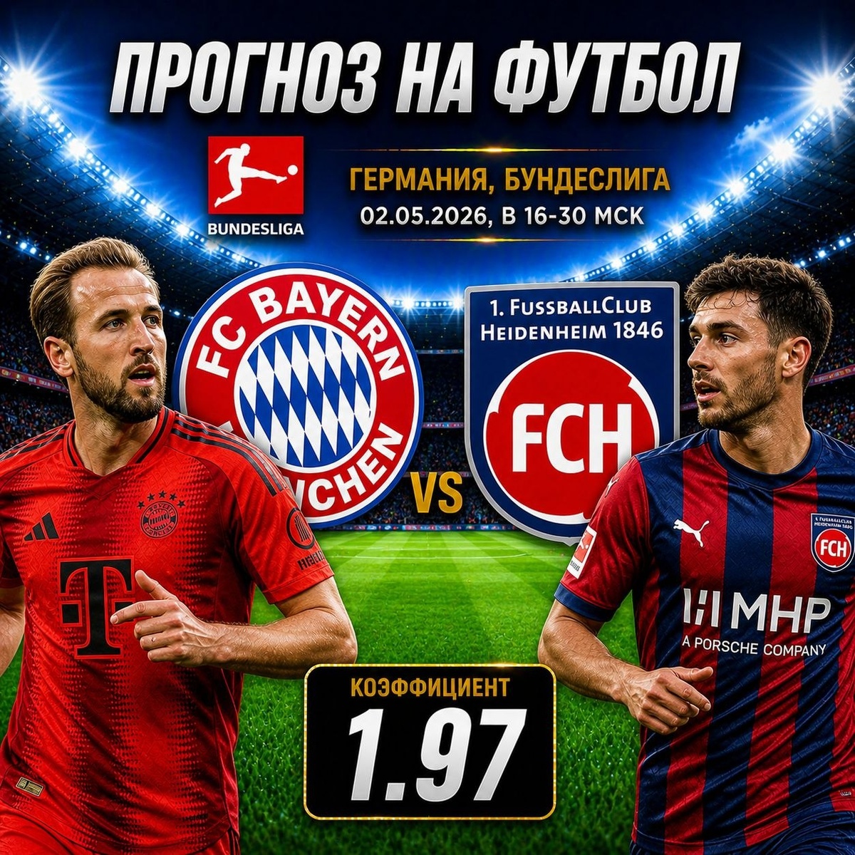 Прогноз на матч Бавария — Хайденхайм