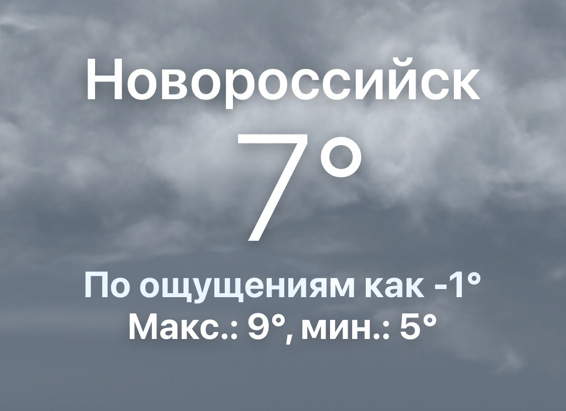 Погода в Новороссийске.