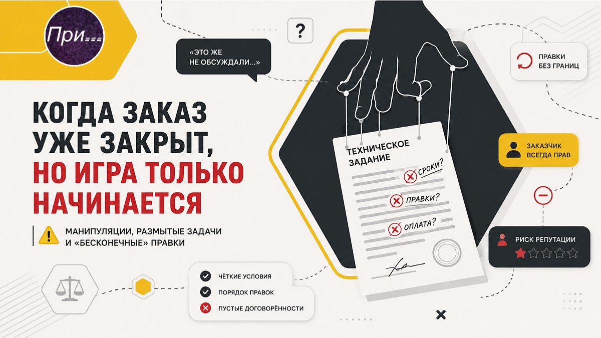 Иллюстрация к статье Олега Лубски «Когда заказ уже закрыт, но игра только начинается» | © автор иллюстрации Олег Лубски 2026
