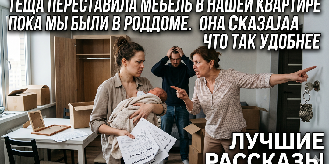 Тёща переставила мебель в нашей квартире пока мы были в роддоме. Она сказала что так удобнее