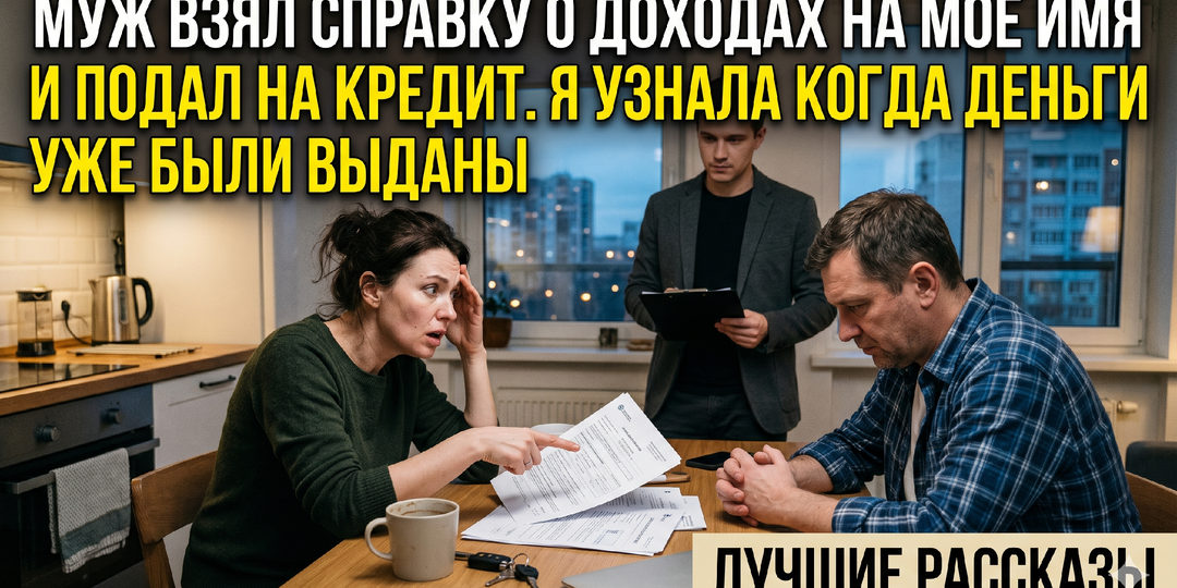 Муж взял справку о доходах на моё имя и подал на кредит. Я узнала когда деньги уже были выданы