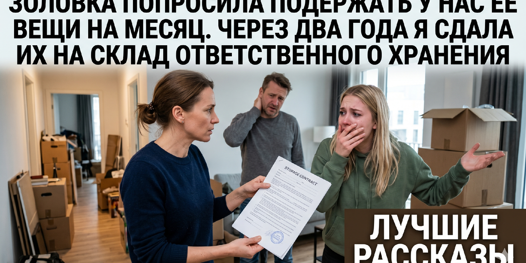 Золовка попросила подержать у нас её вещи на месяц. Через два года я сдала их на склад ответственногохранения