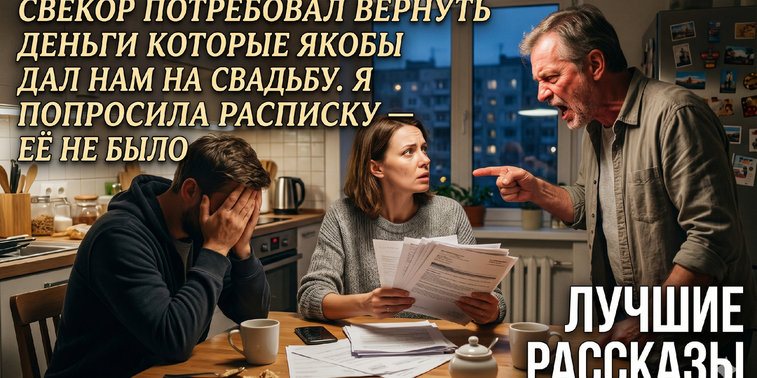 Свёкор потребовал вернуть деньги которые якобы дал нам на свадьбу. Я попросила расписку — её не было