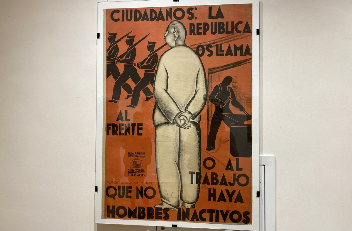 Плакат "Граждане! Республика призывает вас на фронт или на работу в тылу", 1936 