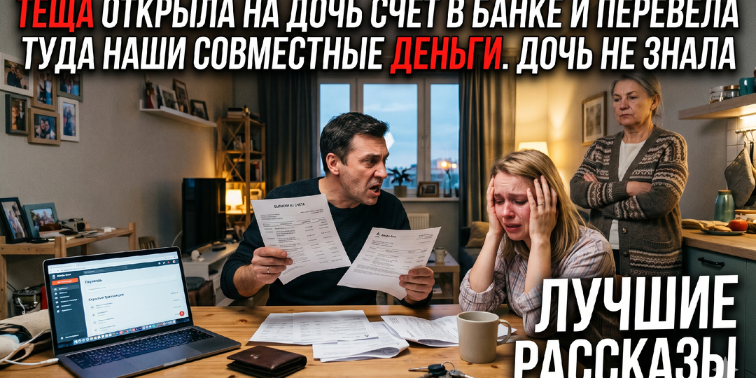 Тёща открыла на дочь счёт в банке и переводила туда наши совместные деньги. Дочь не знала