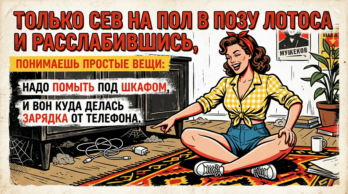 Только сев на пол в позу лотоса, понимаешь простые вещи