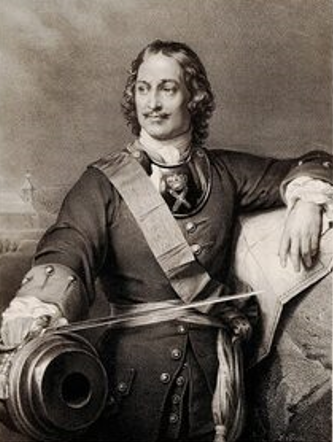 Петр I. Гравюра Г. Дюпона. Середина XIX века