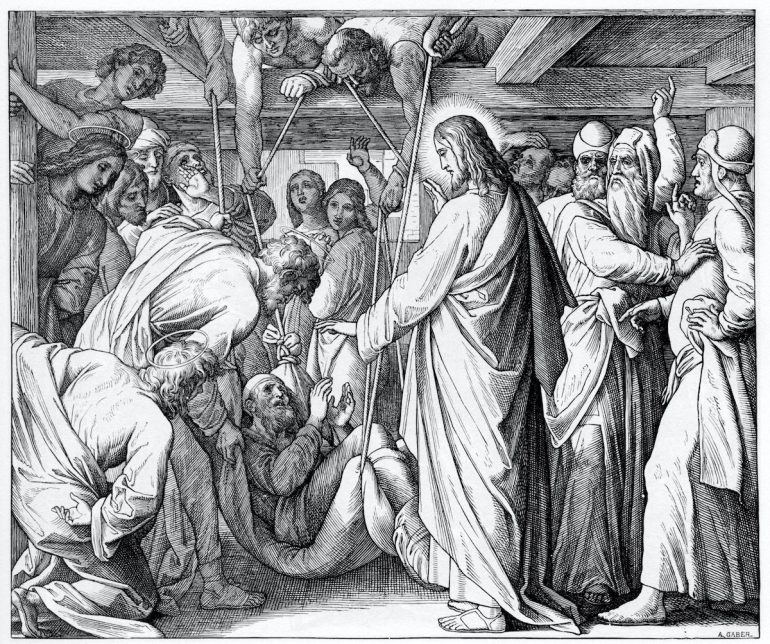 Исцеление расслабленного. Шнорр фон Карольсфельд Юлиус, 1860