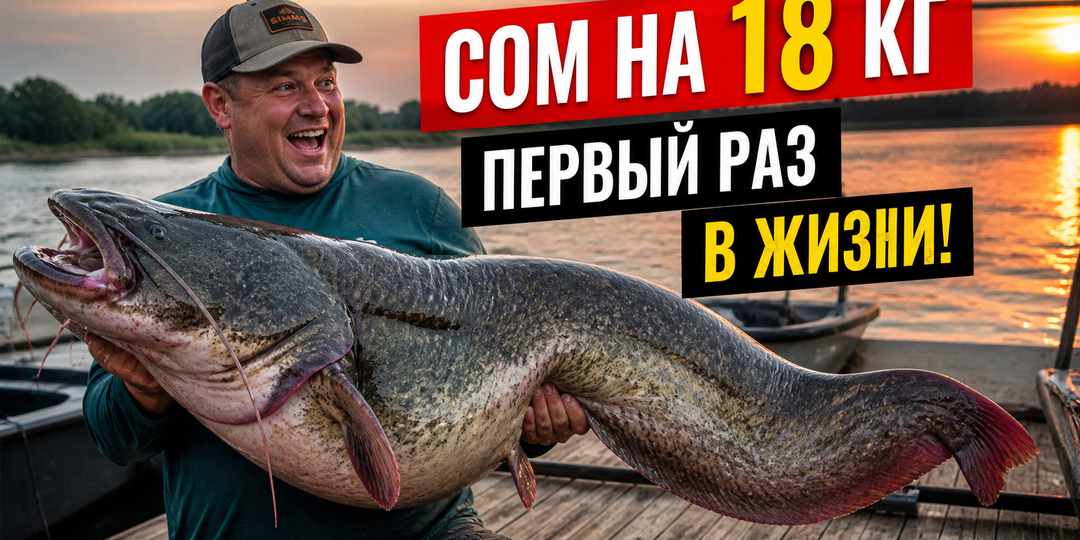 Поймал сома на 18 кг — первый раз в жизни. Как это было на базе в дельте Волги, и почему я вернусь снова
