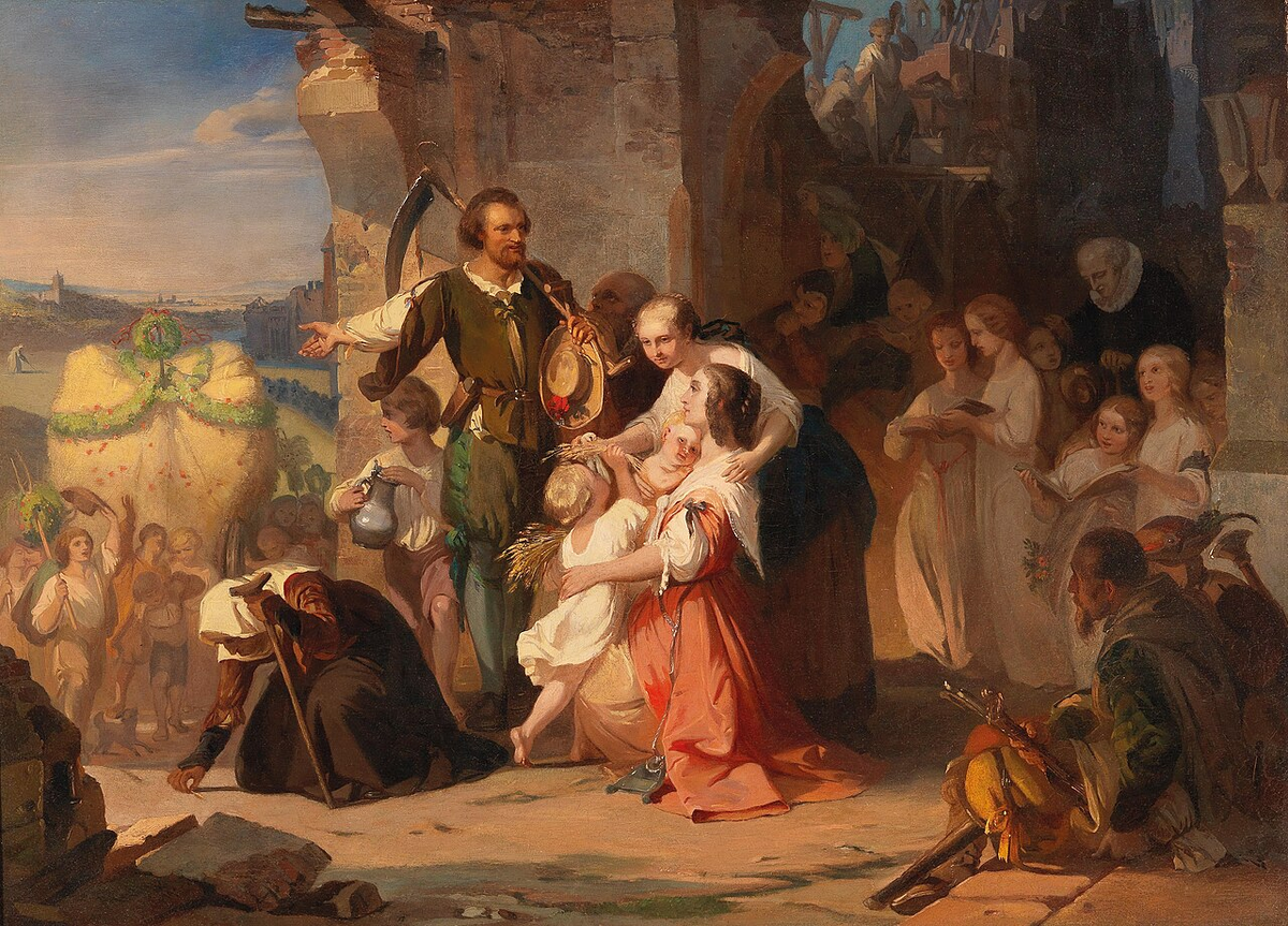 Первый урожай после Тридцатилетней войны. 1849. Холст, масло. Частное собрание