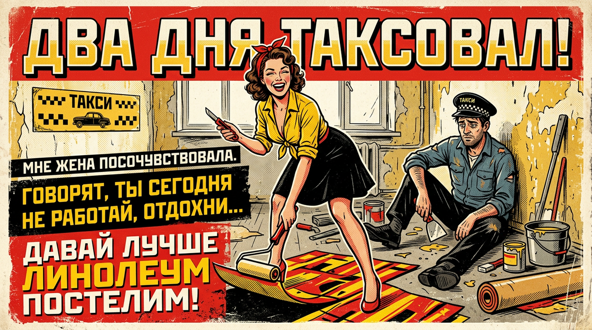 Два дня таксовал. Мне жена посочувствовала