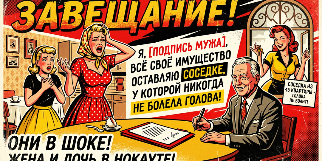 Завещание. Всё своё имущество оставляю соседке, у которой никогда не болела голова