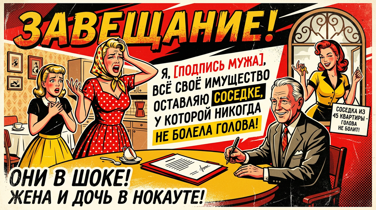 Всё своё имущество оставляю соседке
