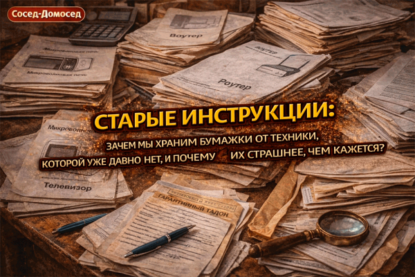 Старые инструкции – зачем мы храним бумажки от техники, которой уже давно нет, и почему выбросить их страшнее, чем кажется 😄
