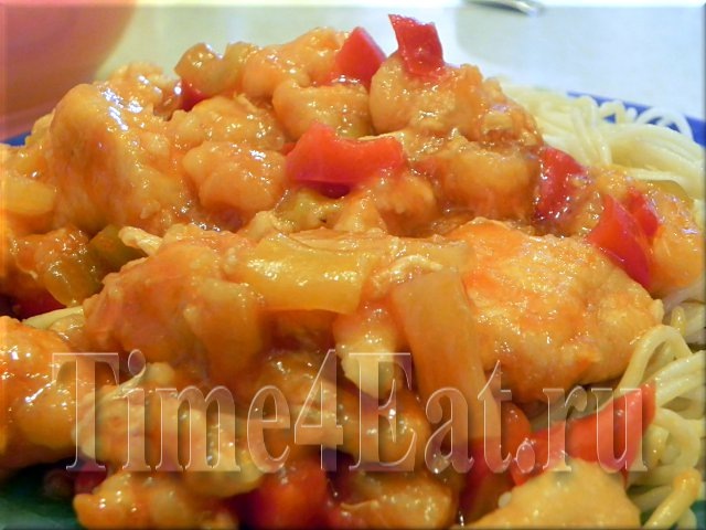 Курица с ананасом