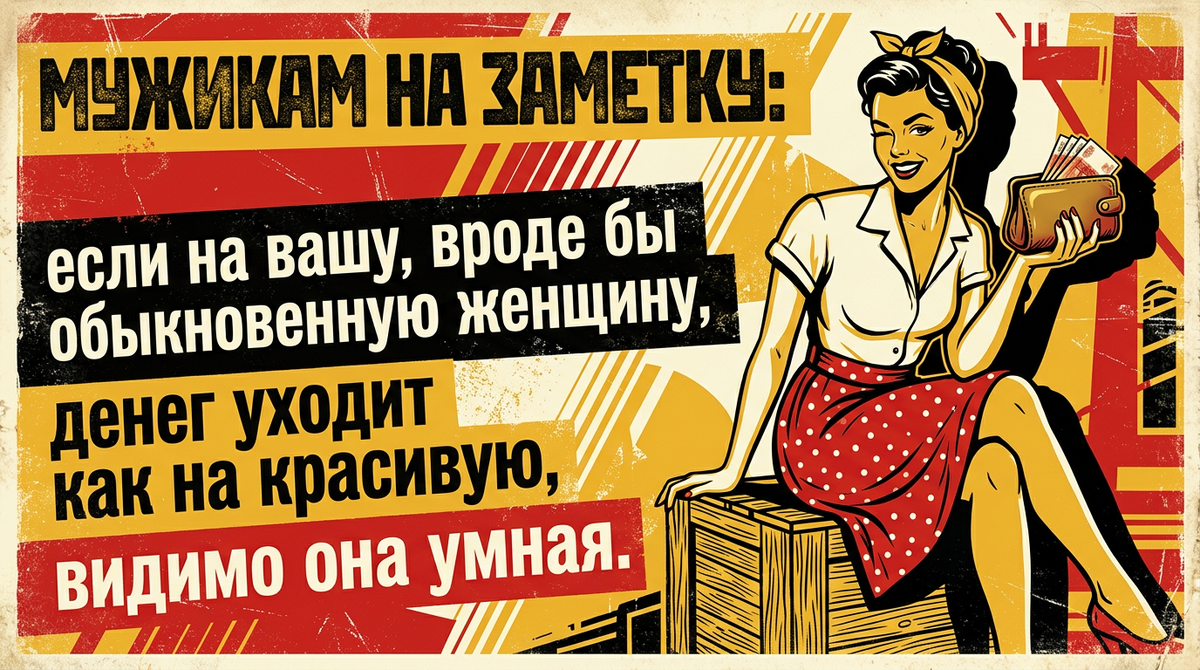 Если на вашу, вроде бы обыкновенную женщину, денег уходит как на красивую, видимо она умная