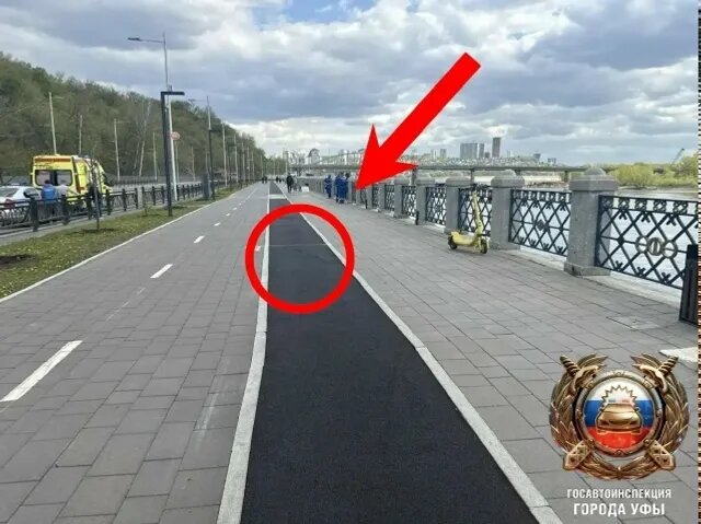 На Набережной в столице Башкирии водитель электросамоката сбил ребенка