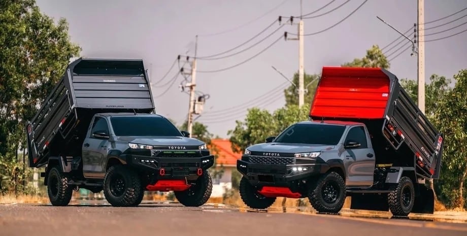 Toyota Hilux превратили в самосвал