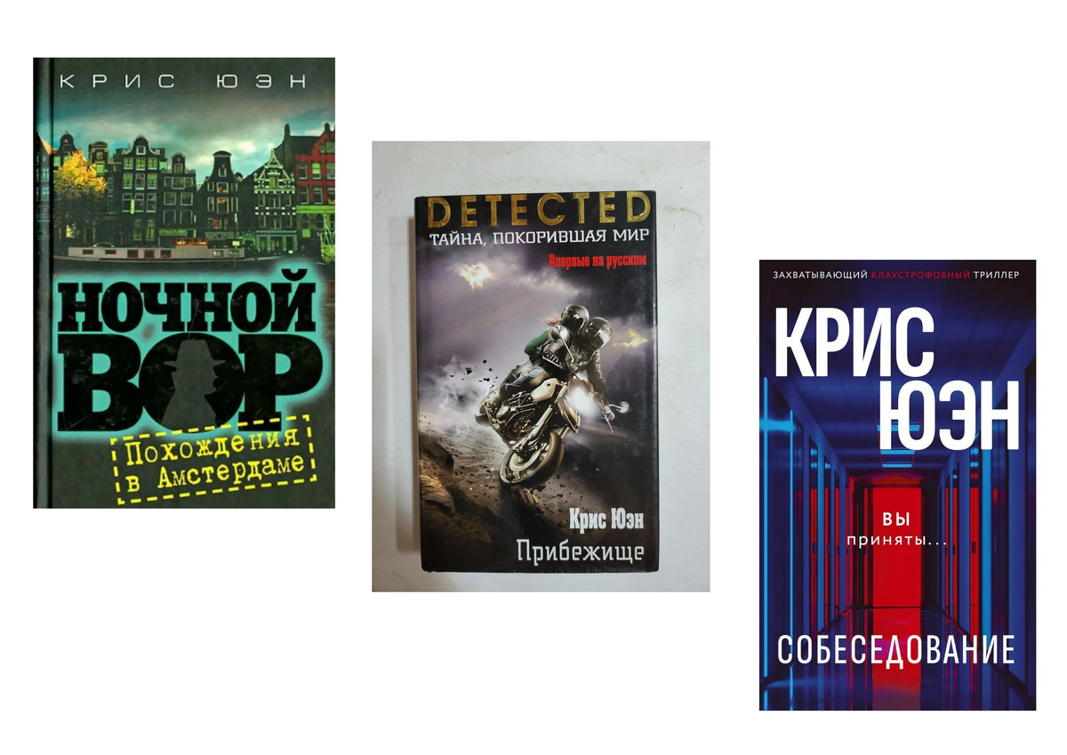 На коллаже книги не в порядке прочтения, а по году написания. Вначале Юэн стал известен как создатель "Ночного Вора". Затем - как автор "Прибежища". И вот - "Собеседование".