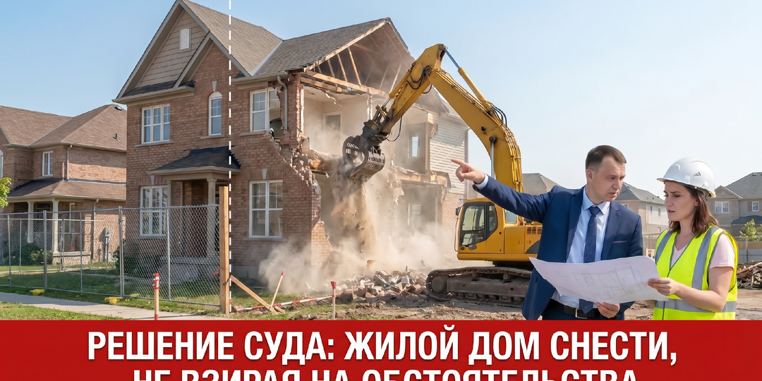 Решение суда: жилой дом снести, не взирая на обстоятельства