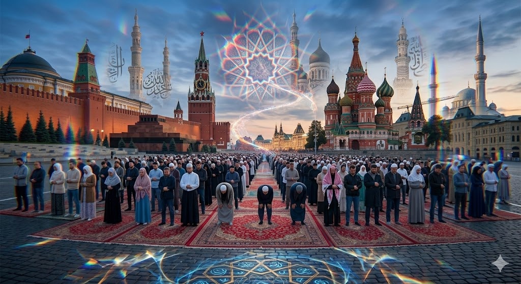 "Смена Кода: Молитва на Красной площади", иллюстрацряисоздана сетью Джемини