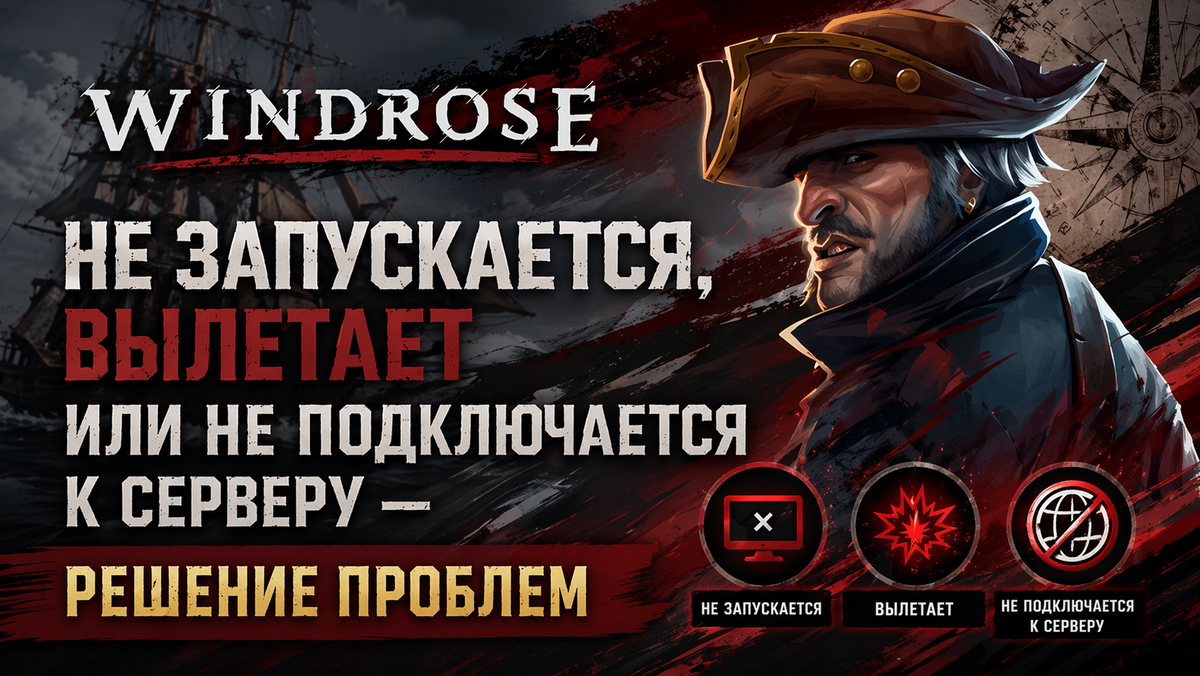 У игры Windrose могут возникать различные проблемы, связанные с запуском, сетевым подключением, производительностью и другими аспектами. Вот некоторые из них и возможные решения