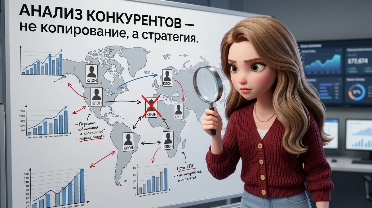 Анализ конкурентов в 2026 году: стратегический подход против слепого копирования лидеров рынка для роста бизнеса.