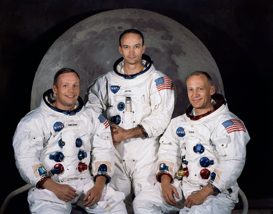 Экипаж Apollo 11: Нил Армстронг, Майкл Коллинз и Базз Олдрин. Их миссия стала кульминацией лунной программы.