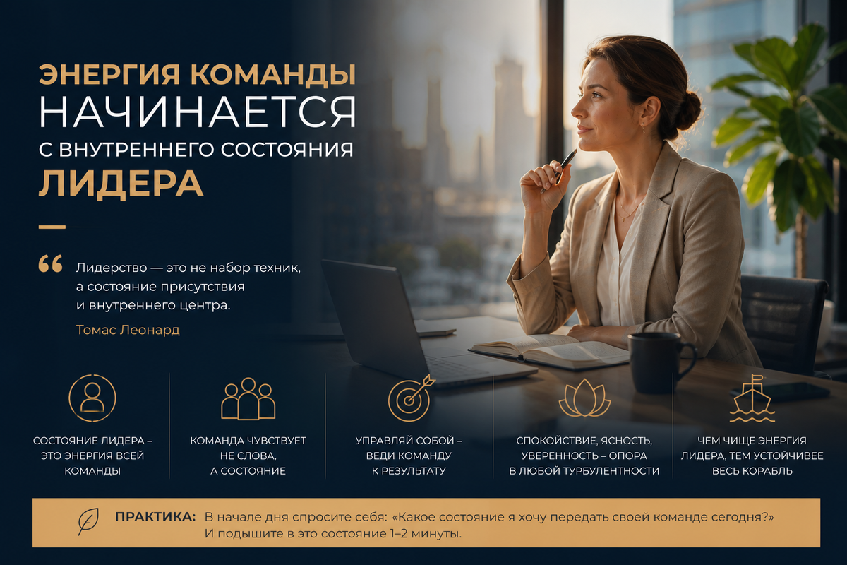 Почему состояние руководителя напрямую влияет на эффективность команды
