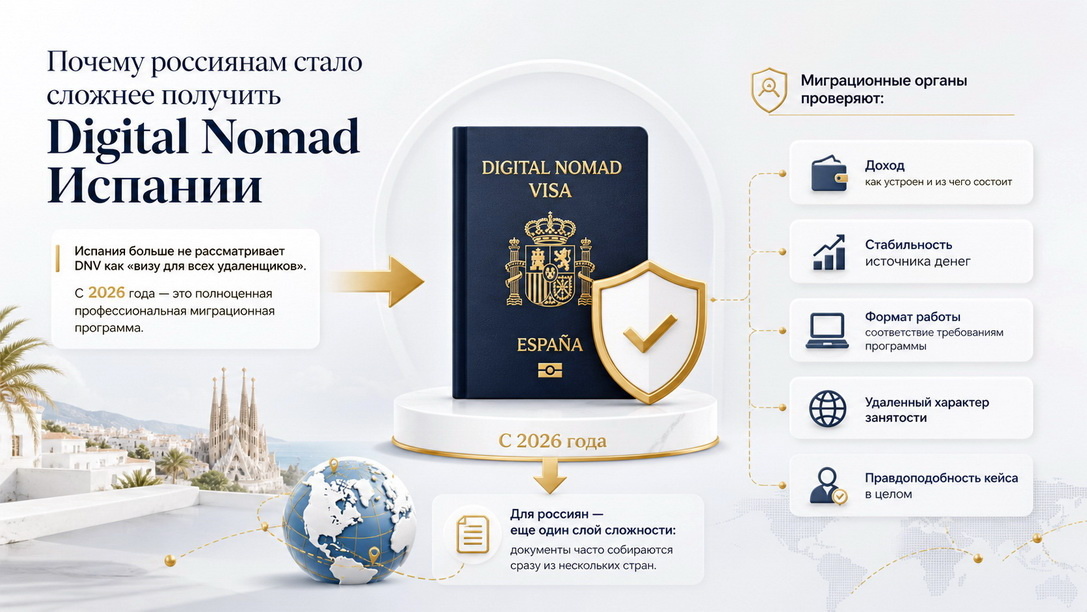 Digital Nomad в Испании для россиян - что изменилось в 2026 году