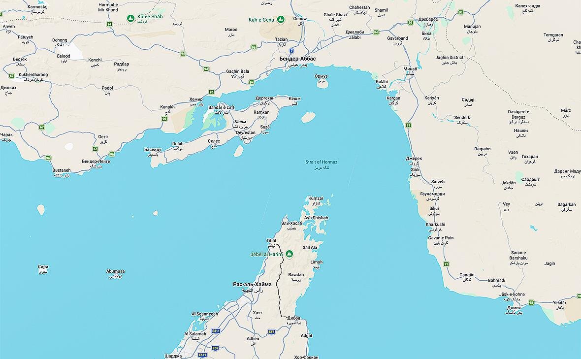 Ормузский пролив на карте