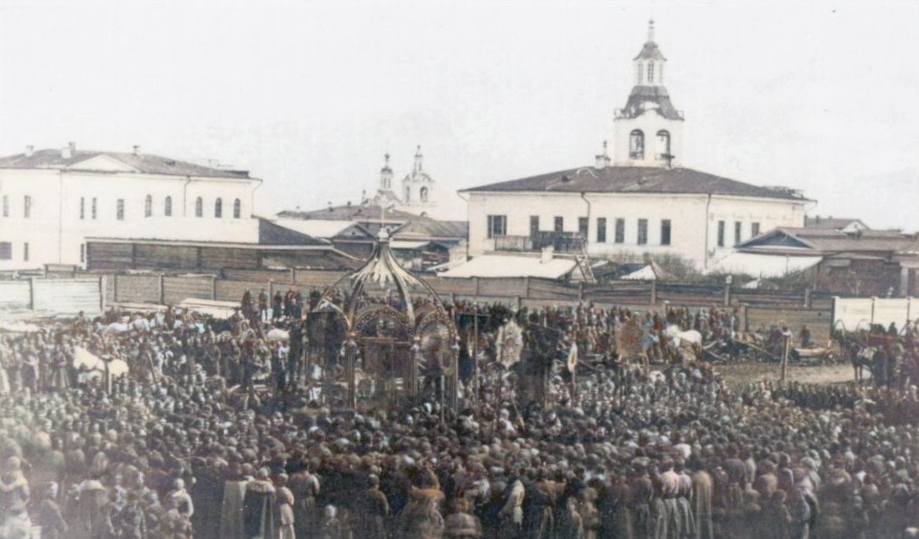 Молебен на Александровской площади, Тюмень 1867 год