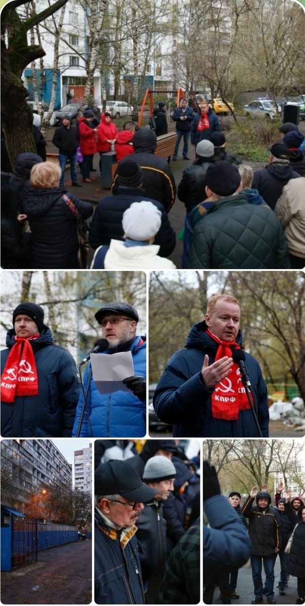 Депутат Денис Парфёнов  на акции против сноса гаражей