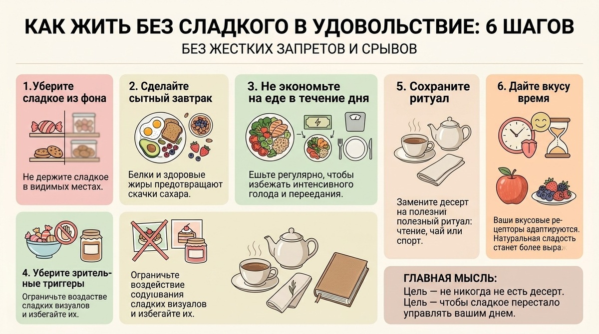 6 шагов, чтобы жить без сладкого и не страдать